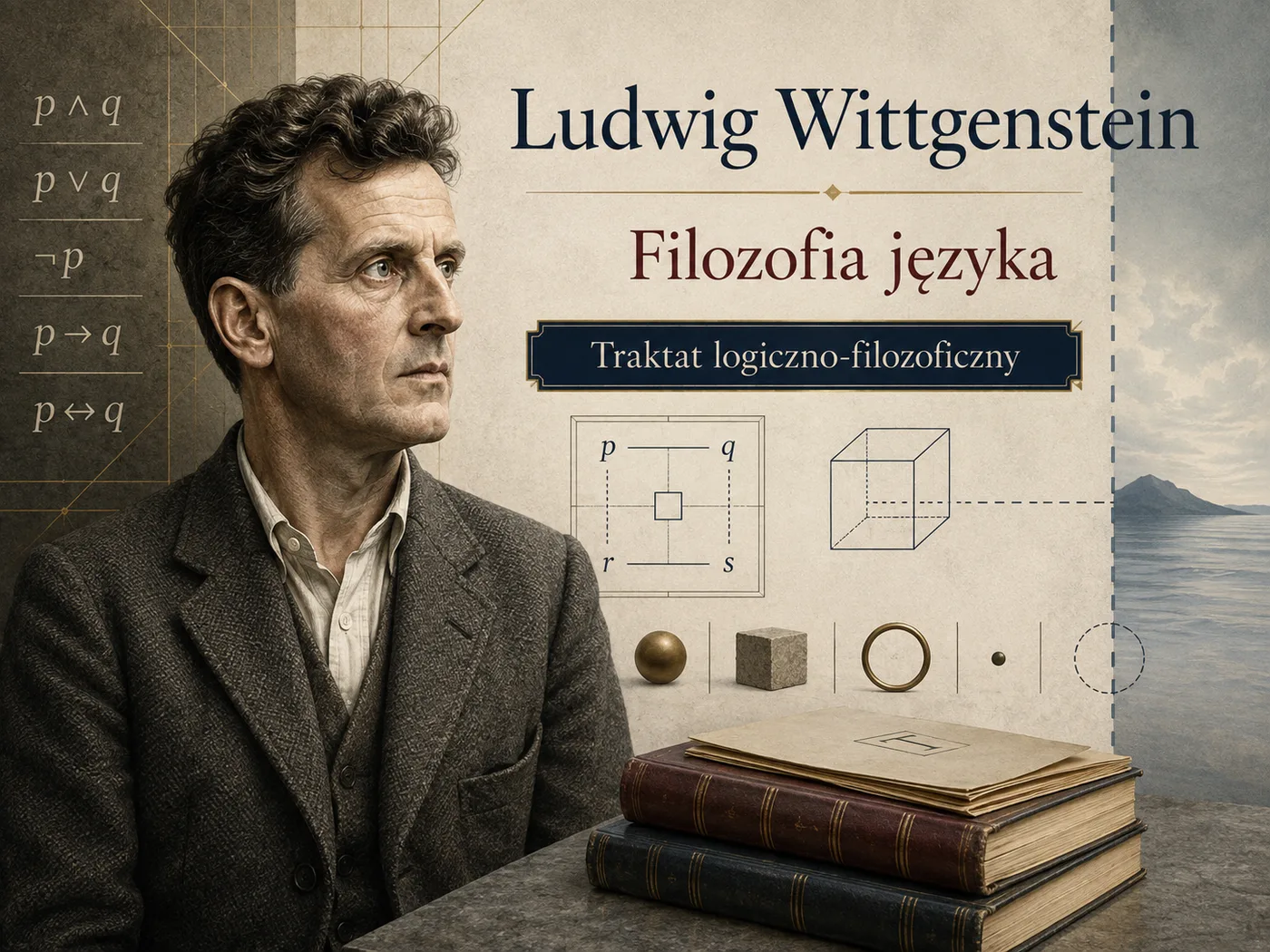 Ilustracja filozofii języka Wittgensteina — słowa i znaczenia jako granice pojmowanego świata.