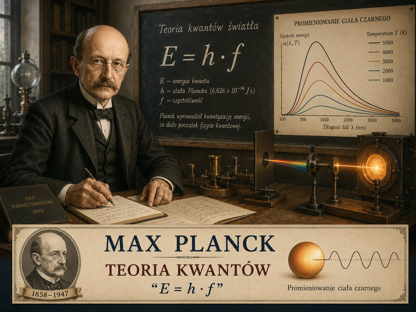 Teoria kwantów (E = h·f)